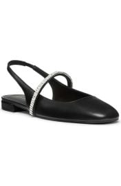 Stuart Weitzman Crystalline Leather Slingback Flat at Nordstrom