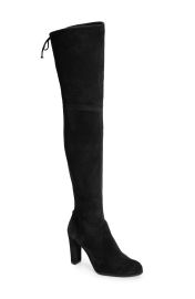 Stuart Weitzman Highland Over The Knee Boot in Black Suede  at Nordstrom