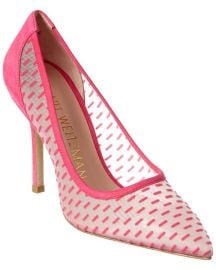 Stuart Weitzman Tasha 100 Suede amp Mesh Pump ndash at Bluefly