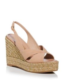 Stuart Weitzman Womens Carmen Brown Espadrille Wedge Platform Sandals Bloomingdales at Bloomingdales