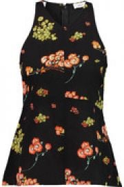 Stuart floral-print silk top at The Outnet