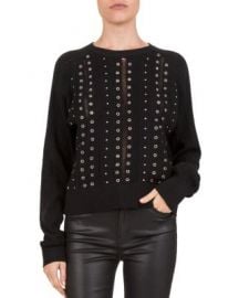 Studded & Grommeted Sweater at Bloomingdales