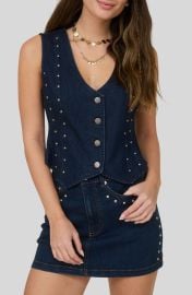 Studded Button Front Vest at Nordstrom Rack