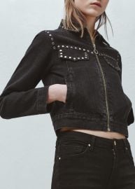 Studded Denim Jacket at Mango