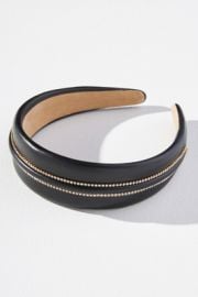 Studded Faux Leather Headband at Anthropologie