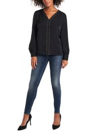 Studded Long Sleeve Rumple Top at Nordstrom