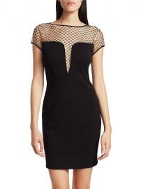 Studded Mesh Illusion Sheath Dress by CDGNY by CD Greene at Saks Fifth Avenue