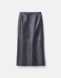 Studded Nappa Leather Column Skirt at Lafayette 148 New York