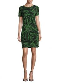 Studded Palm-Print Sheath Dres by MICHAEL Michael Kors at Lord & Taylor