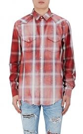 Studded Plaid Western Shirt by Amiri at Barneys