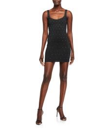 Studded Shimmered Bodycon Dress at Neiman Marcus