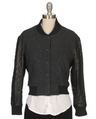 Studded Sleeve Baseball Jacket at Ron Herman