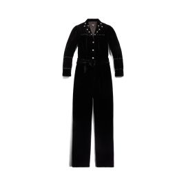 Studded Velvet Jumpsuit at Ralph Lauren