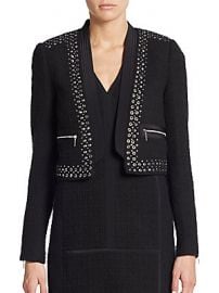 Studded cropped jacket by Rebecca Taylor at Saks Off 5th