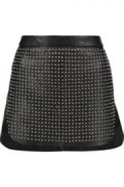 Studded leather mini skirt at The Outnet