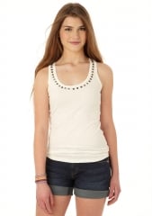 Studded tank top at Delias