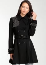 Studded wool coat by Bebe at Bebe