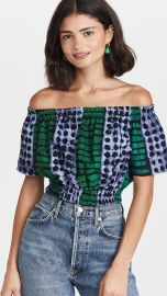 Studio 189 Hand Batik Off Shoulder Cropped Top at Shopbop