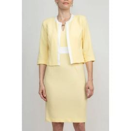 Studio One Keyhole Banded Waist Dress with Matching Jacket at Walmart