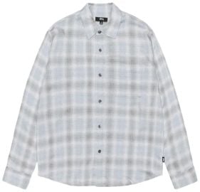 Stussy Matthew Printed Shirt in Light Blue at GOAT
