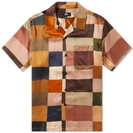 Stussy Painted Check Silk Shirt Multi at END.