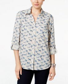 Style   Co  Horse-Print Shirt  Only at Macy s at Macys