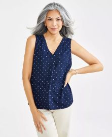 Style Co Womens Printed Sleeveless Tank Created for Macys - Macys at Macys