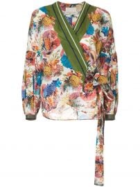 Submerge floral print wrap top by Ginger & Smart at Farfetch