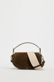 Suede Crossbody Bag With Flap at Zara