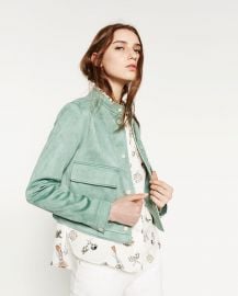 Suede Effect Jacket at Zara