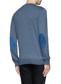 Suede Elbow Patch Sweater at Lane Crawford