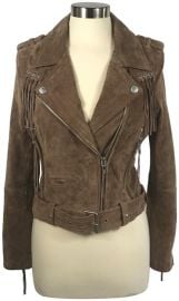 Suede Fringe Moto Jacket by BlankNYC at Tradesy