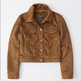 Suede Trucker Jacket at Abercrombie