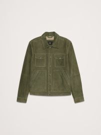 Suede Trucker Jacket at Banana Republic
