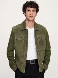Suede Trucker Jacket at Banana Republic