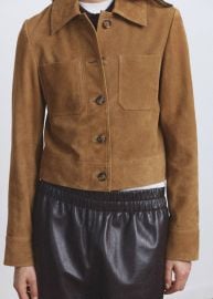 Suede jacket with buttons - Women MANGO USA at Mango