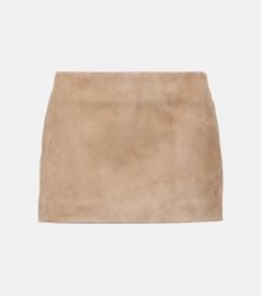 Suede miniskirt in brown - Magda Butrym at Mytheresa