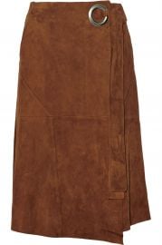 Suede wrap skirt at Net A Porter