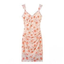 SugaYuja - Sleeveless Floral Midi Bodycon Dress at YesStyle