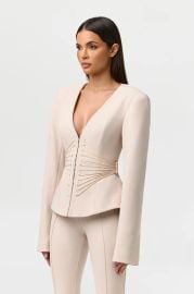 Suiting V-Neck Corset Blazer Naked Wardrobe at Naked Wardrobe