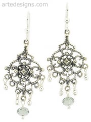 Sultry Black Diamond Crystal Chandelier Earrings at Arte Designs