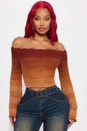 Summer Sunsets Off Shoulder Crochet Top - Browncombo Fashion Nova at Fashion Nova
