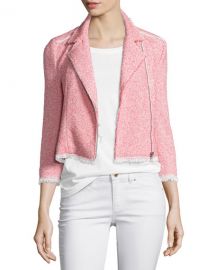 Summer Tweed Zip-Front Jacket by Rebecca Taylor at Bergdorf Goodman