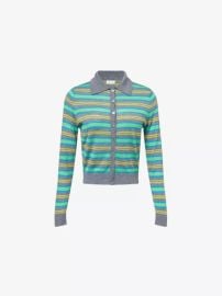 Summers Striped Merino Wool Cardigan at Selfridges