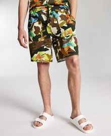 Sun  Stone Mens Floral Camo-Print 8 Fleece Shorts Created for Macys   Reviews - Shorts - Men - Macys at Macys