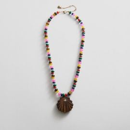 Sun Drift Semi-Precious Pendant Necklace - Seashell at BaubleBar