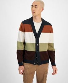 Sun Stone Mens Charles Colorblocked Button-Front Cardigan Sweater Created for Macys - Macys at Macys