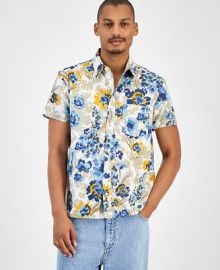 Sun Stone Menx27s Floral-Print Short-Sleeve Shirt Macyx27s Exclusive - Macyx27s at Macys