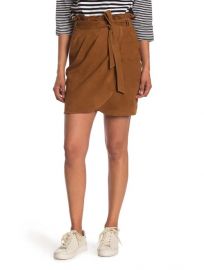 Sun Suede Cross Front Skirt by BaSh at Nordstrom Rack