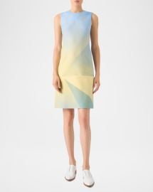 Sunbeam Print Silk Sleeveless Dress at Neiman Marcus